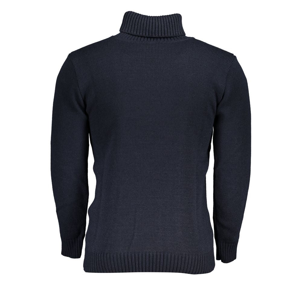 U.S. Grand Polo Eleganter Rollkragenpullover mit gesticktem Logo