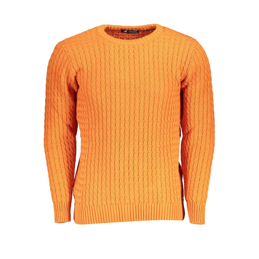 U.S. Grand Polo Eleganter Pullover mit Rundhalsausschnitt in Orange