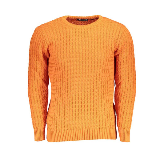 US Grand Polo Elegant Crew Neck Sweater in Orange