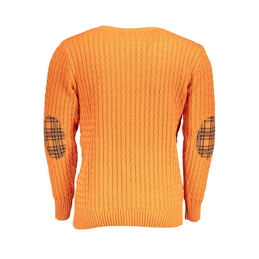 U.S. Grand Polo Eleganter Pullover mit Rundhalsausschnitt in Orange