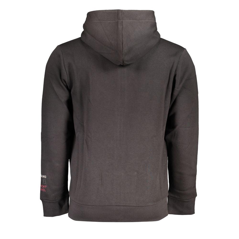 US Grand Polo Stylish Grey Fleece Hooded Sweatshirt