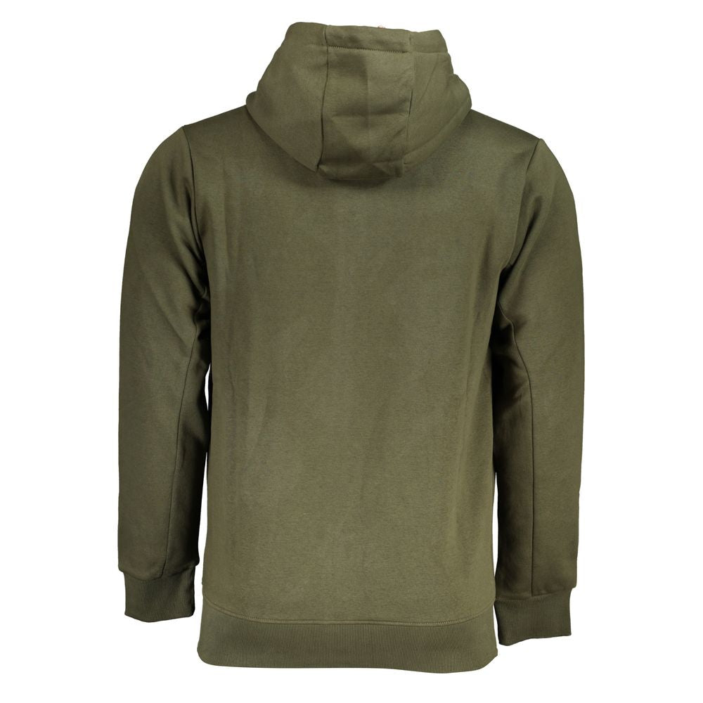 US Grand Polo Elegant Long Sleeve Sweatshirt in Green with Hood