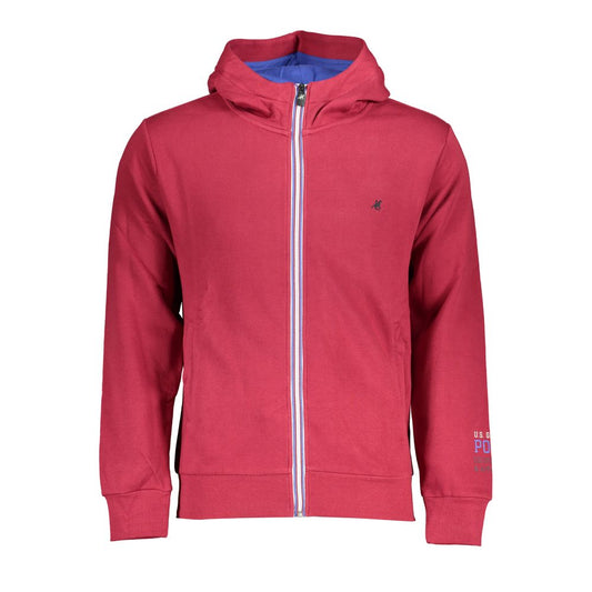 US Grand Polo Chic Pink Fleece Hooded Sweatshirt