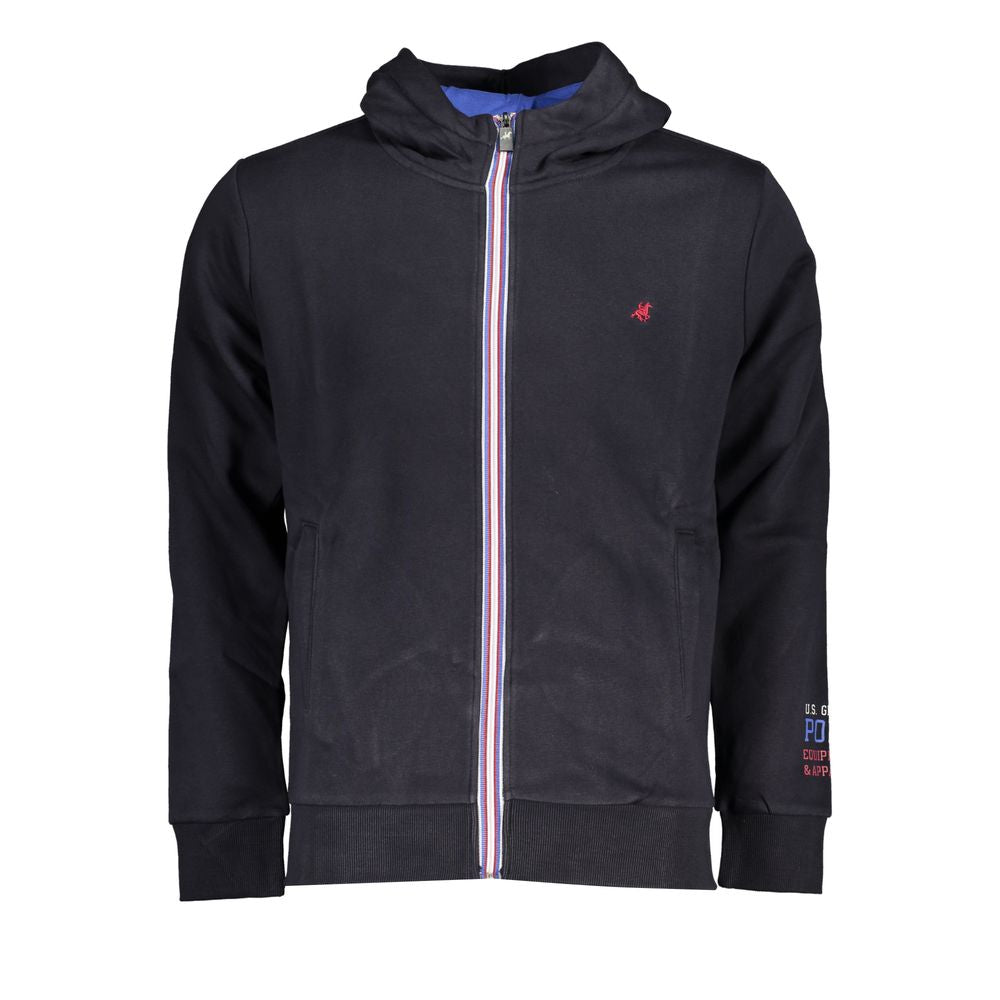 US Grand Polo Grand Polo Blue Fleece Hooded Sweatshirt