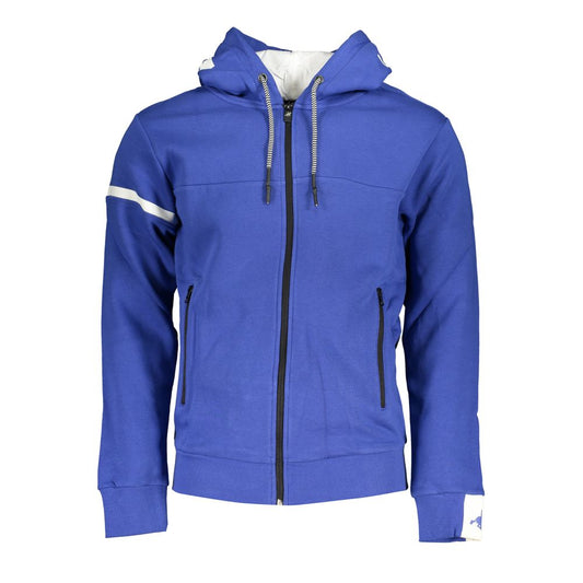 US Grand Polo Classic Blue Fleece Hooded Sweatshirt