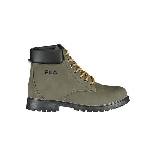 Fila Schicke grüne Schnürstiefel mit kontrastierender Bestickung