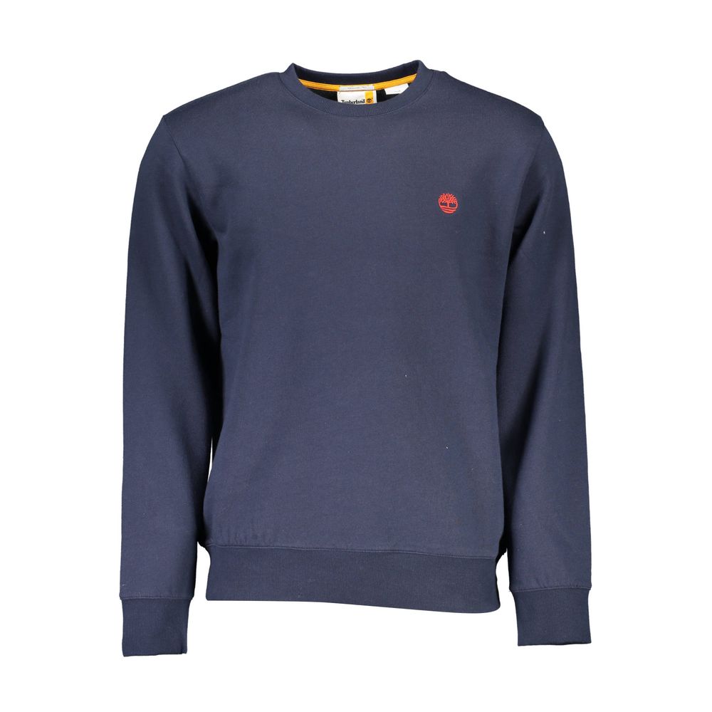 Timberland Blauer Pullover mit Rundhalsausschnitt aus Bio-Baumwolle