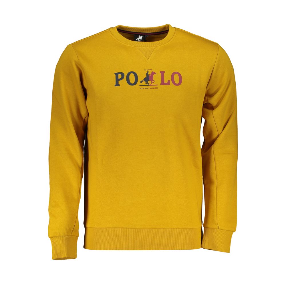 US Grand Polo Sunshine Yellow Fleece Crew Neck Sweatshirt