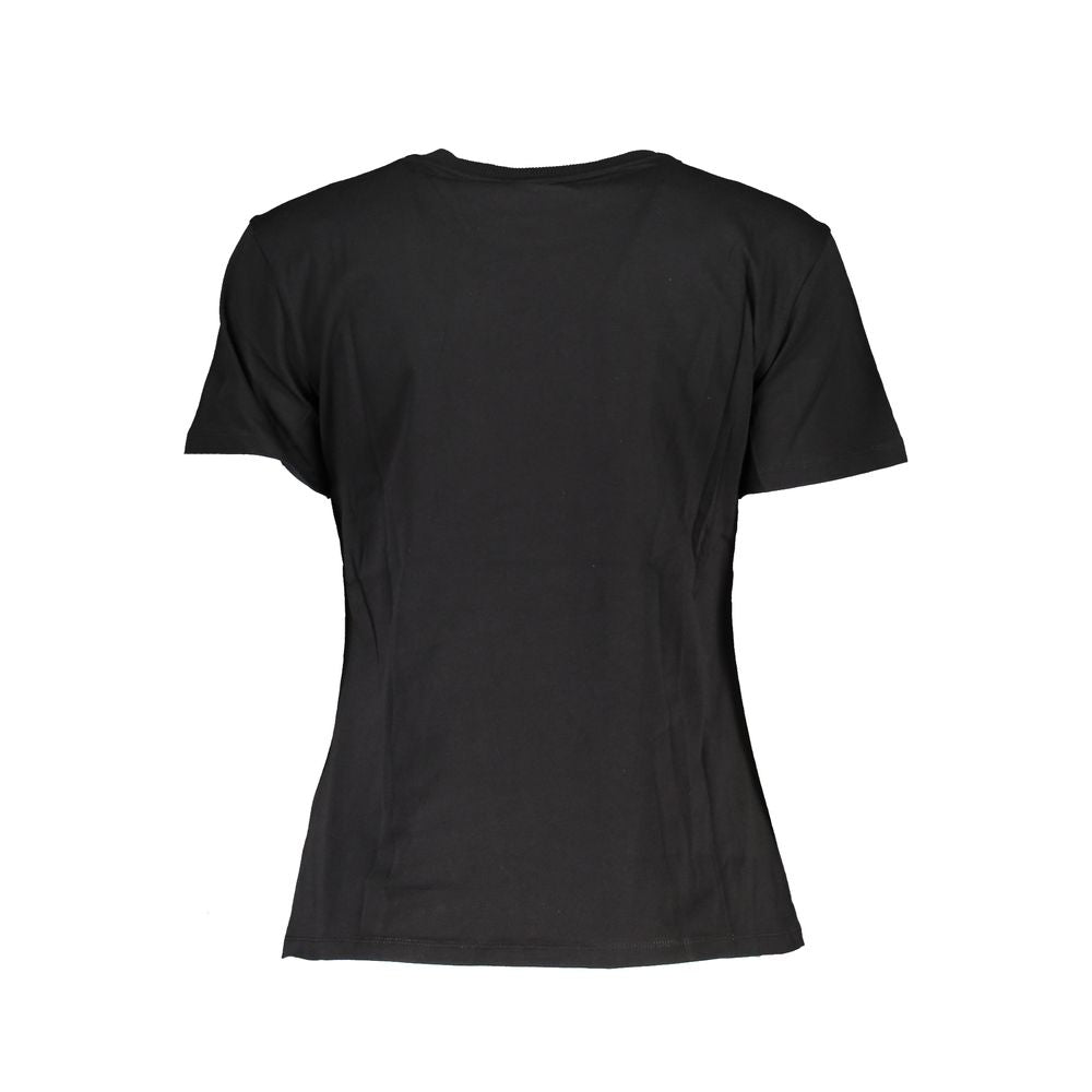 Patrizia Pepe Chic contrasting cotton round neck T-shirt