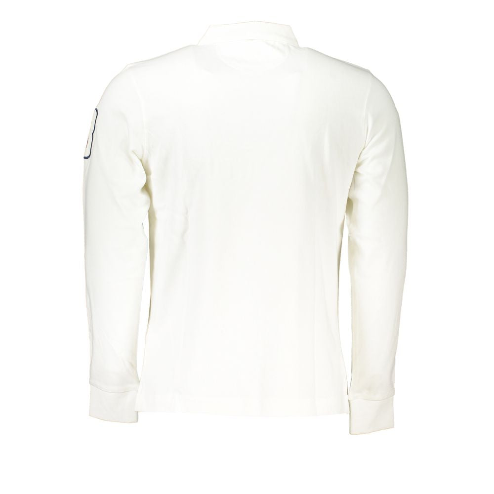 La Martina Elegant long-sleeved white polo