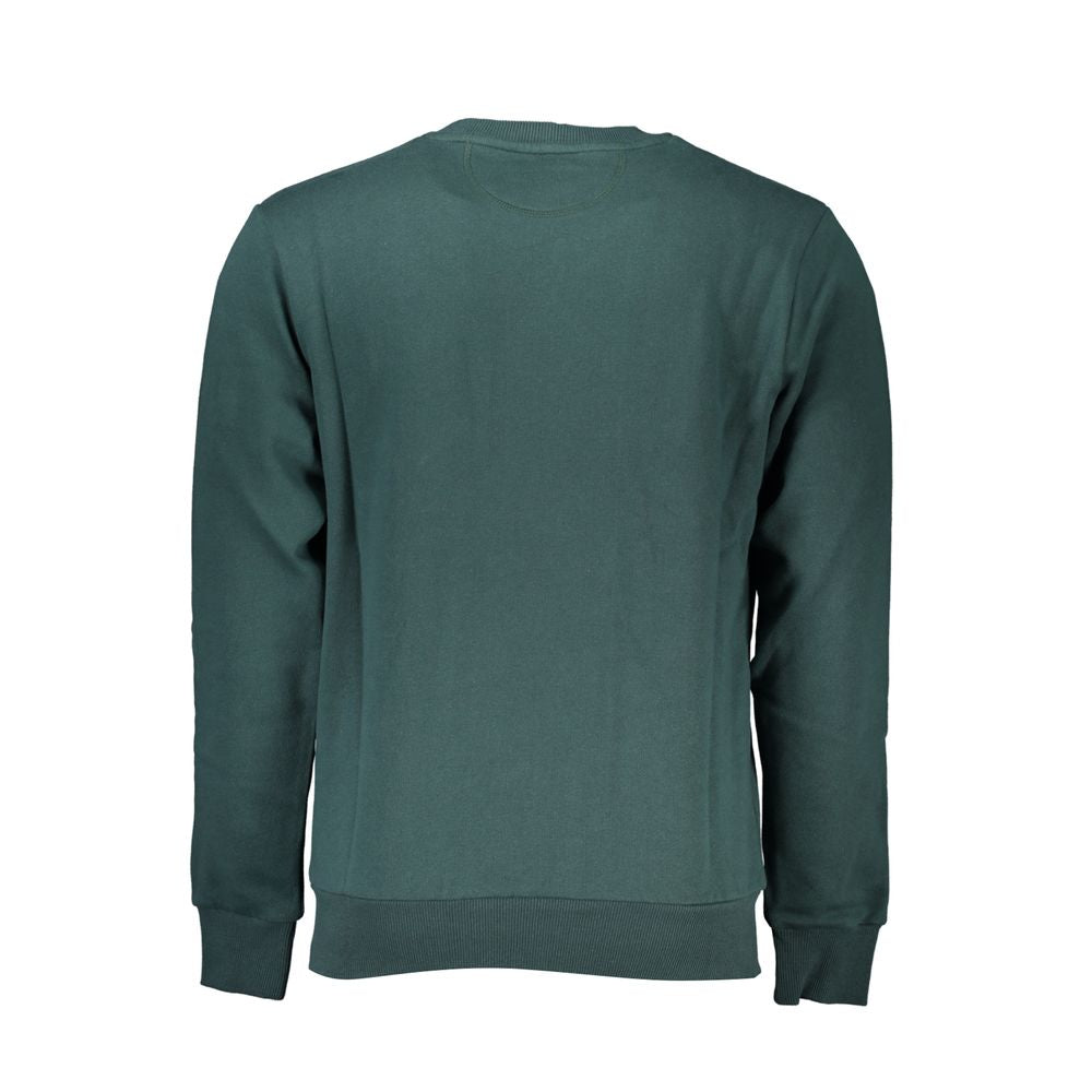 La Martina Emerald Green Cotton Crew Neck Sweater - Regular Fit