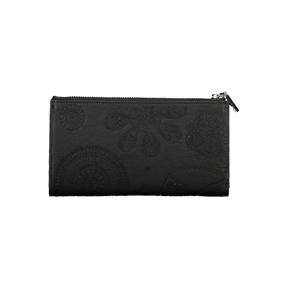 Desigual Schicke schwarze Brieftasche mit zwei Fächern