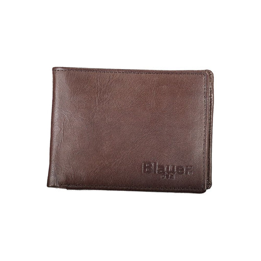 Blue Elegant Leather Wallet for Men