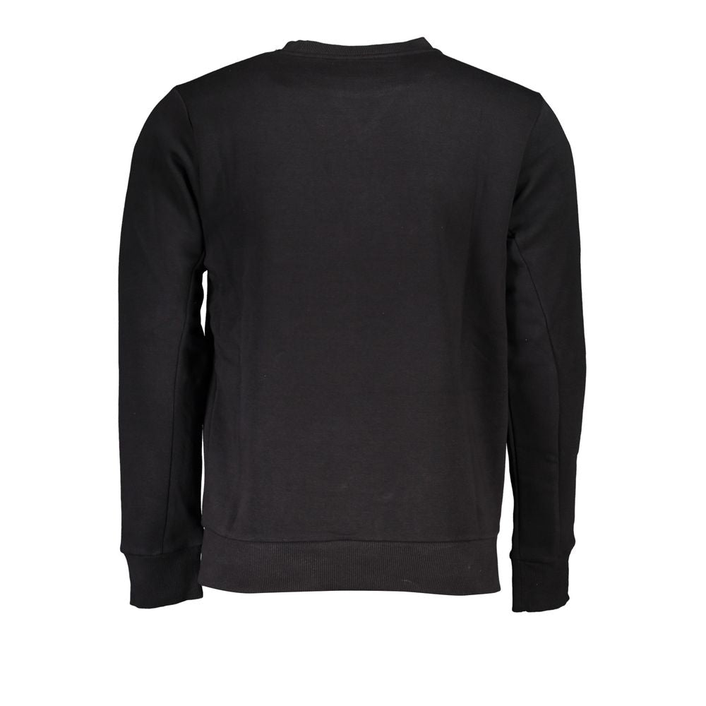 US Grand Polo Stylish Fleece Sweatshirt with Round Neck in Black