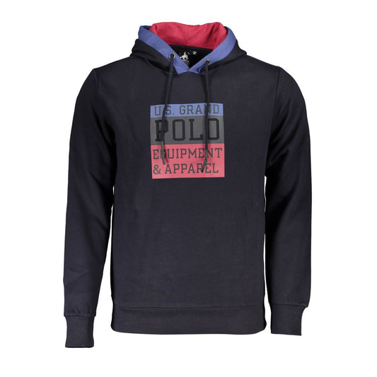 US Grand Polo Classic blue sweatshirt with contrast hood