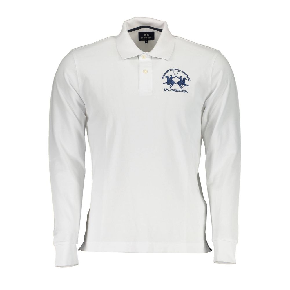 La Martina Elegant long-sleeved polo with contrasting trim