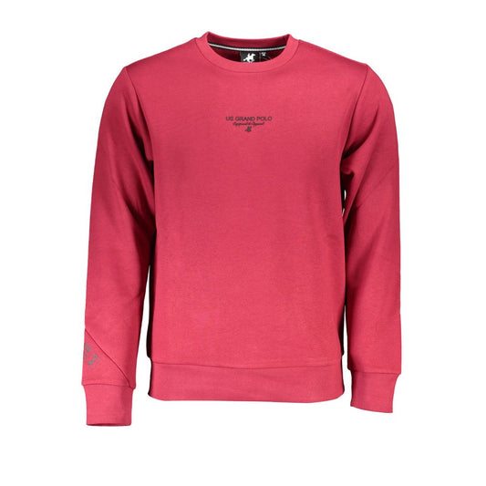 US Grand Polo Chic pink fleece sweatshirt with round neck