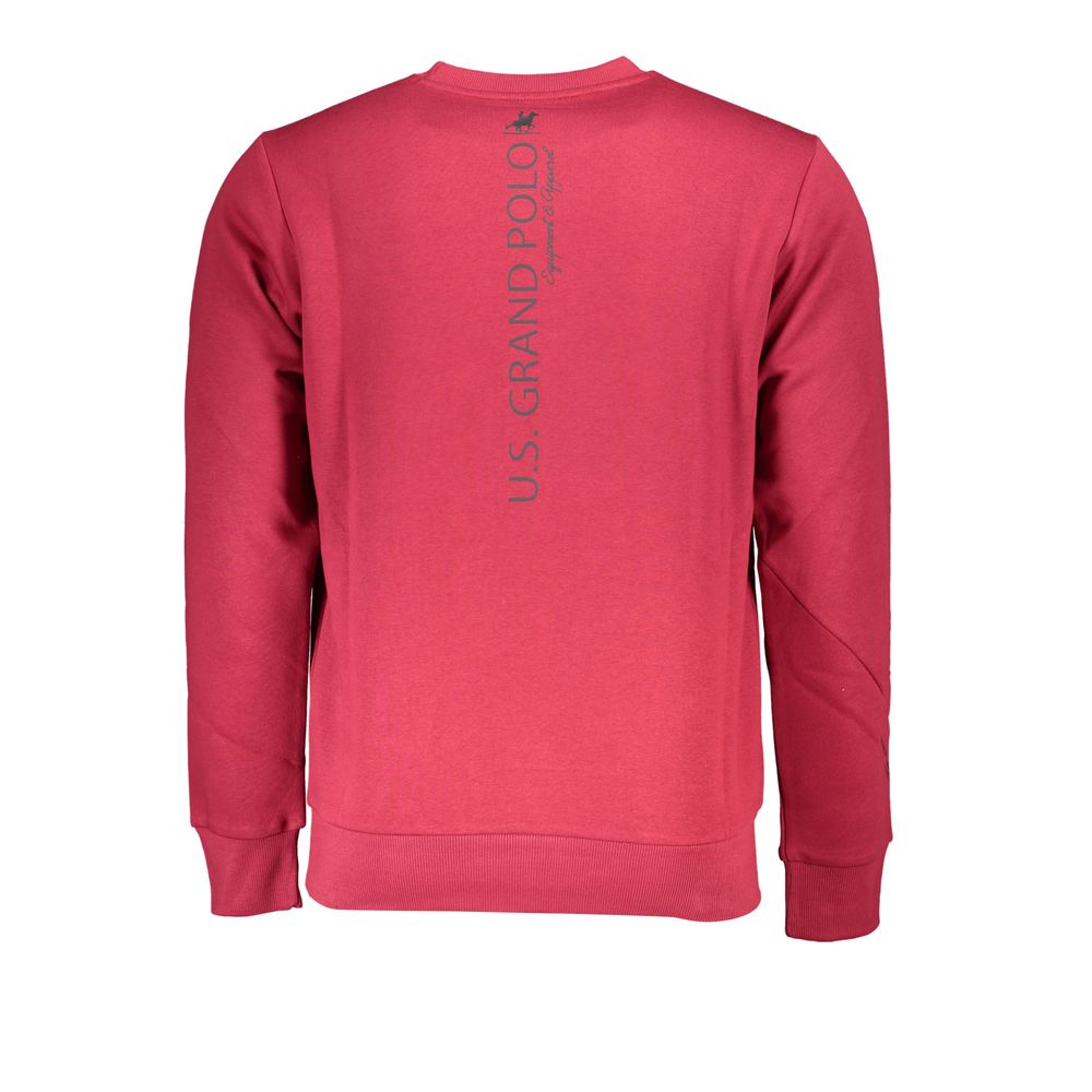 US Grand Polo Chic pink fleece sweatshirt with round neck