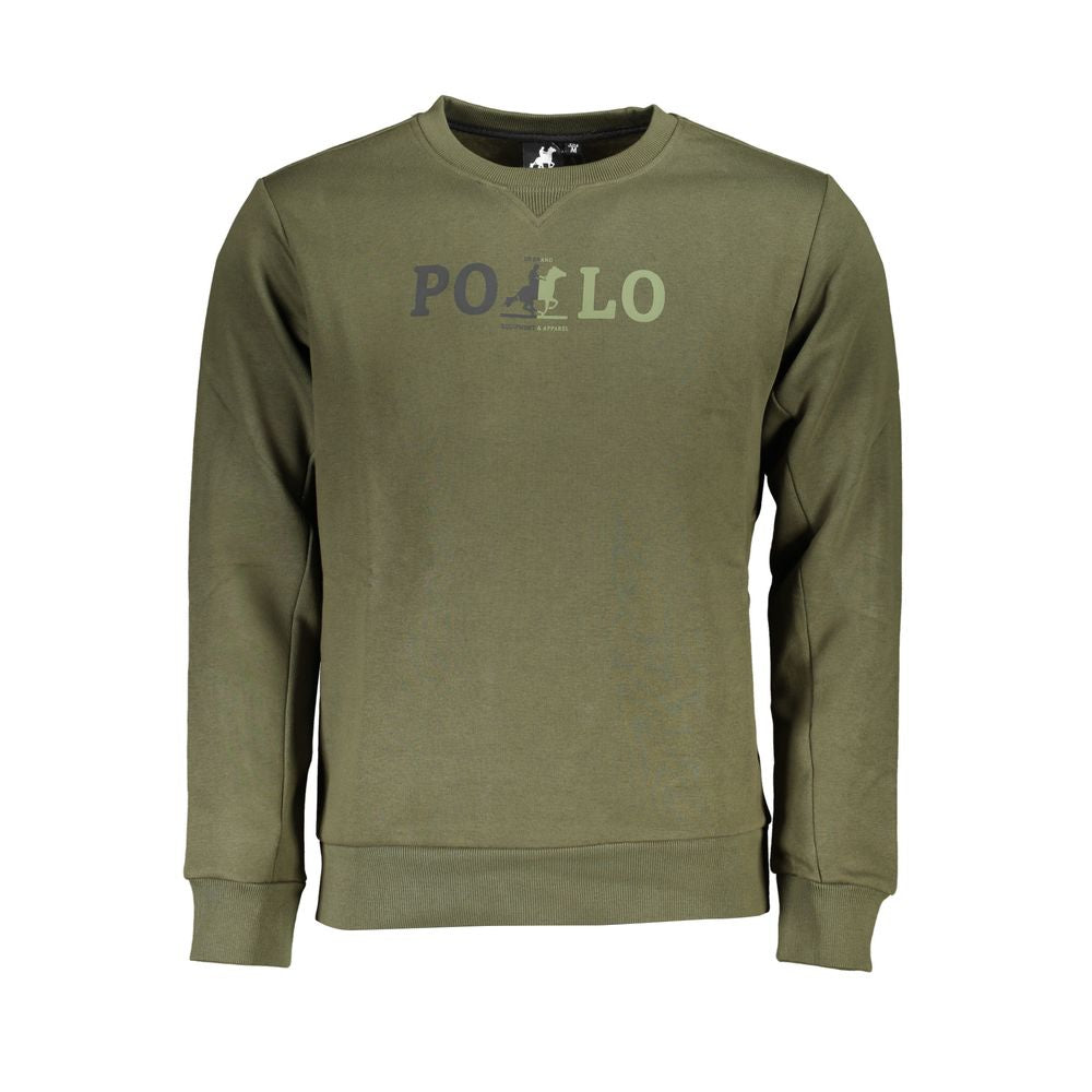 US Grand Polo Elegant green crew neck sweatshirt