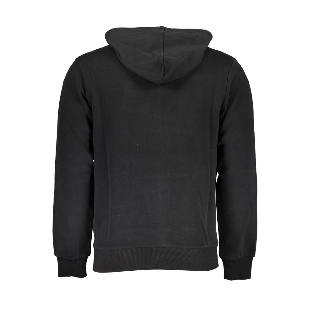 La Martina Slim Cotton Hooded Sweatshirt in Black