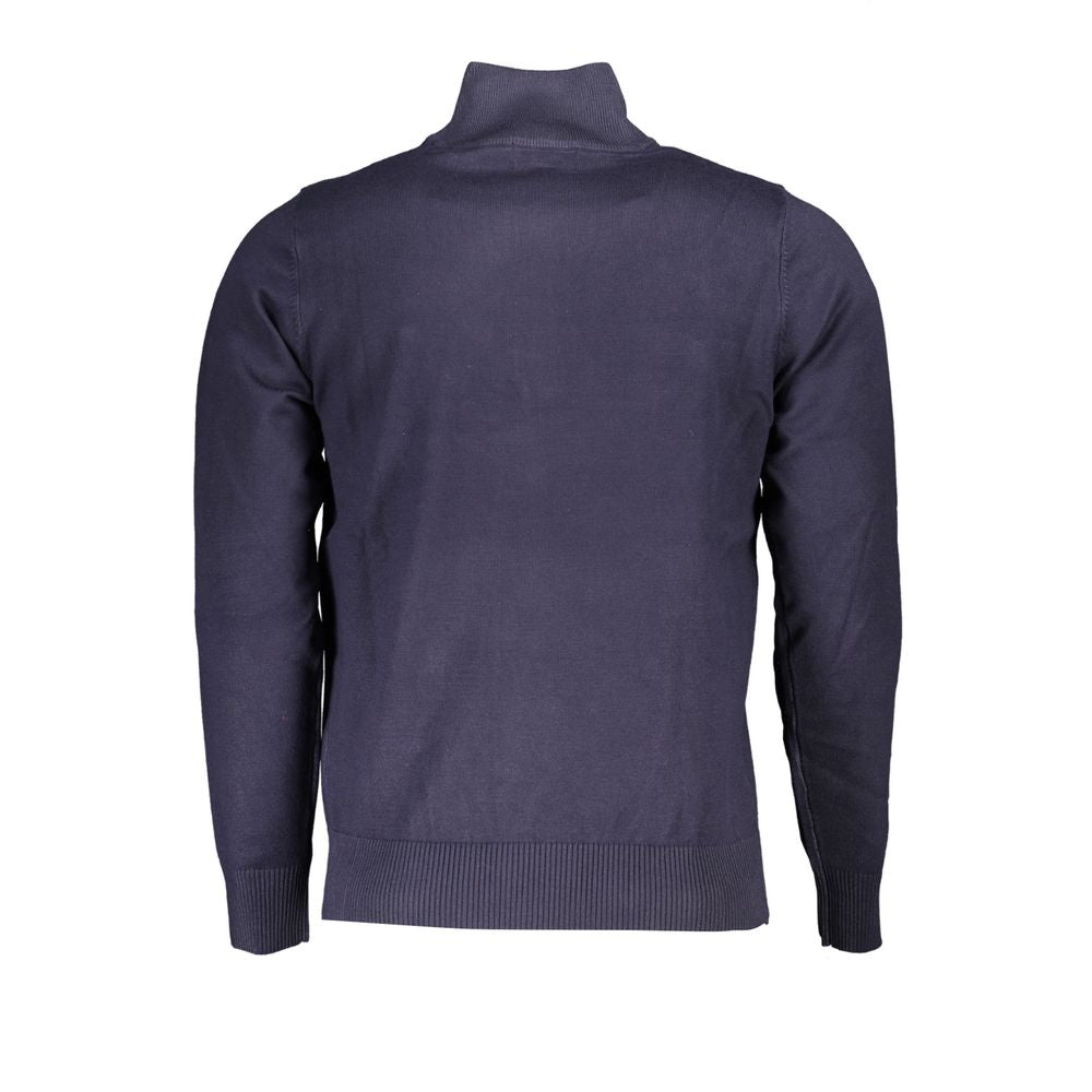 US Grand Polo Chic sweater with half zip and elegant embroidery