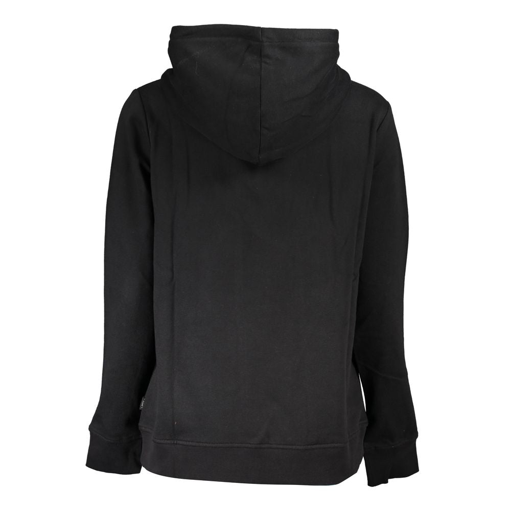 Vans Smooth Black Fleece Hooded Sweatshirt with Logo