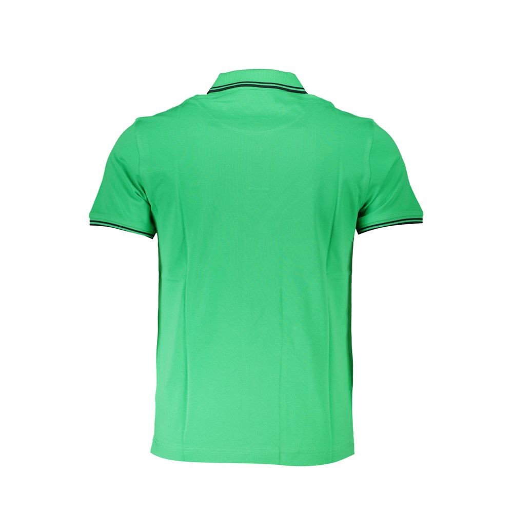 Harmont &amp; Blaine Chic green cotton polo with contrasting details