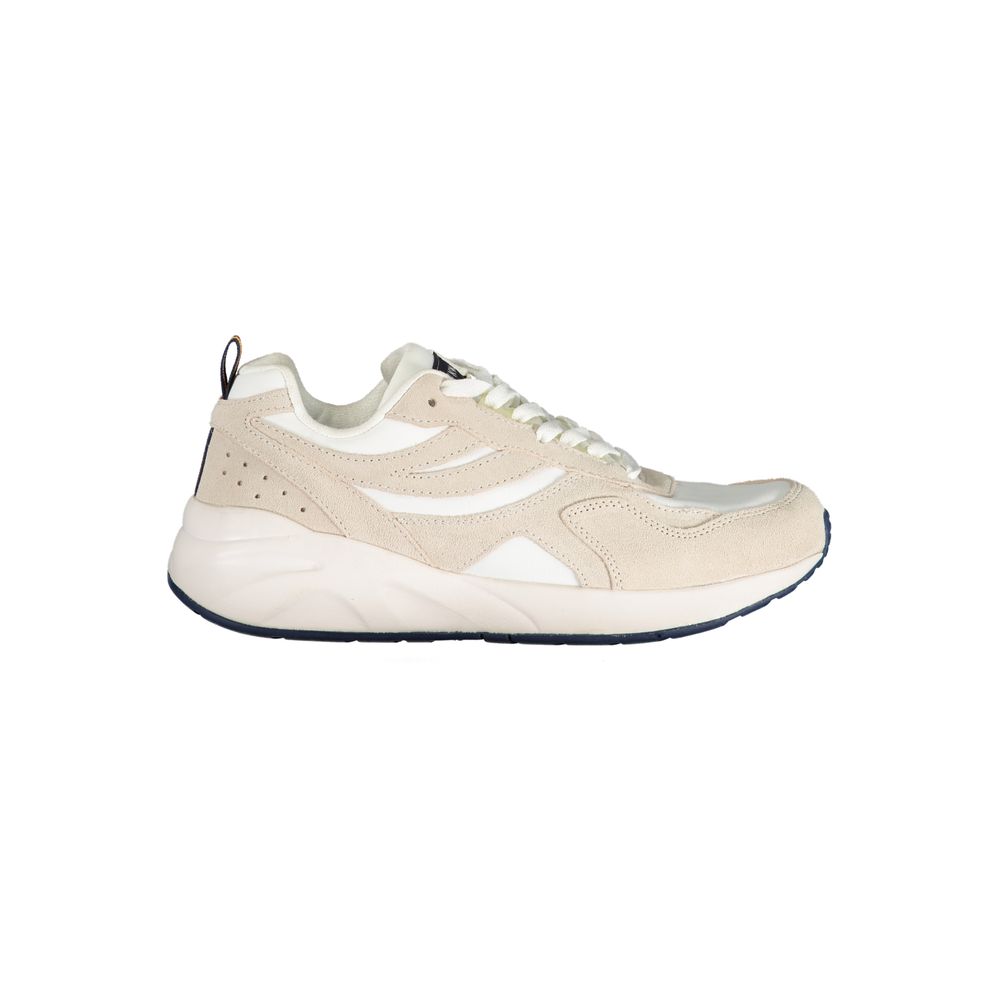 K-WAY Beige lace-up sneakers with contrasting details