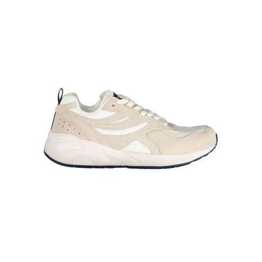 K-WAY Beige lace-up sneakers with contrasting details