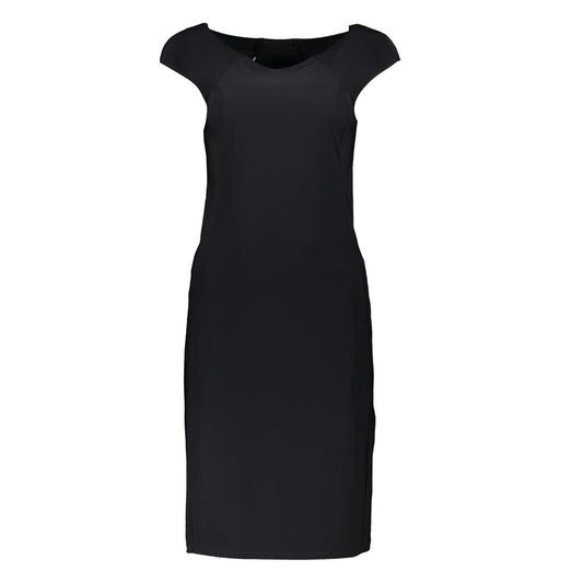 Patrizia Pepe Elegant black dress with boat neck and wide straps