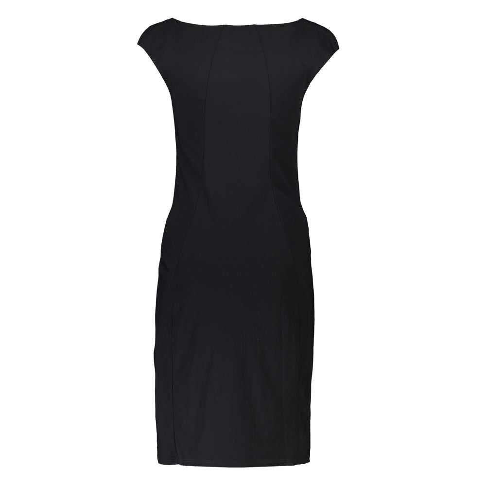 Patrizia Pepe Elegant black dress with boat neck and wide straps