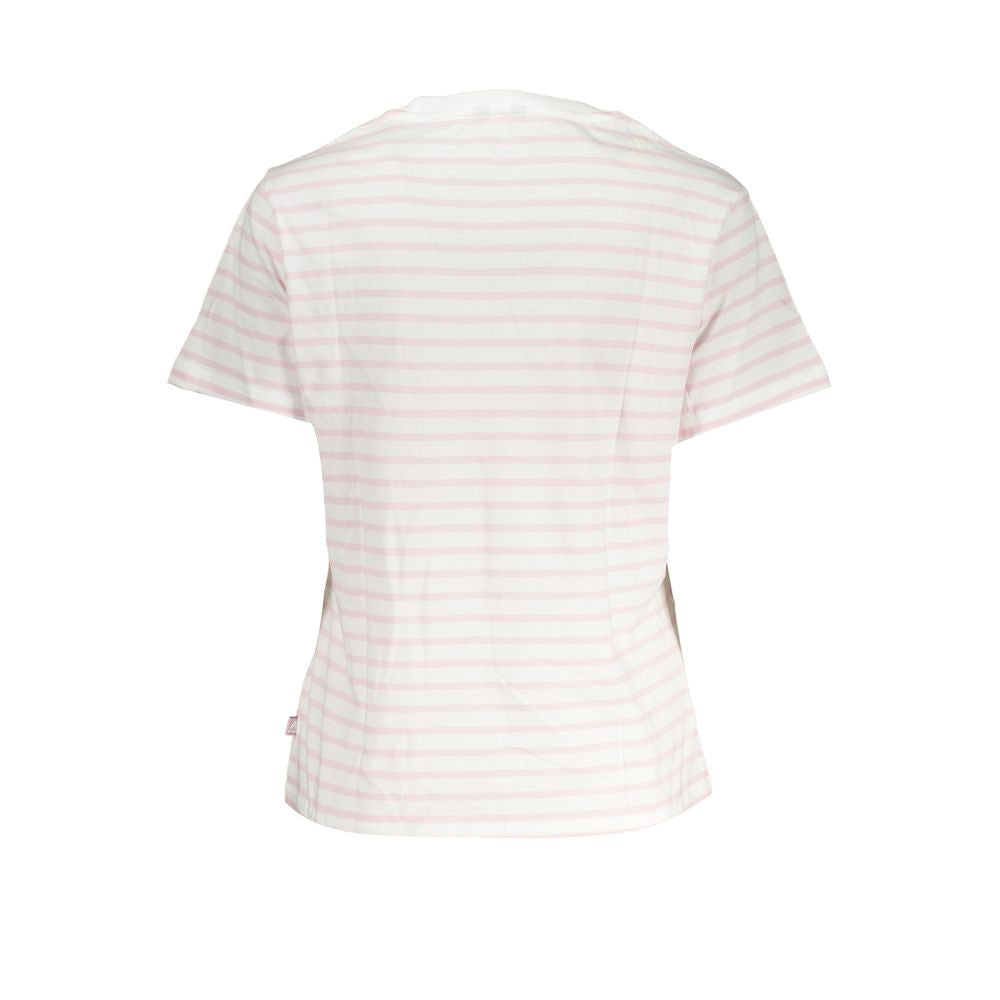 K-WAY Chic white T-shirt with contrast details