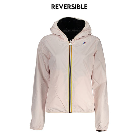 K-WAY Chic reversible hooded jacket in pink