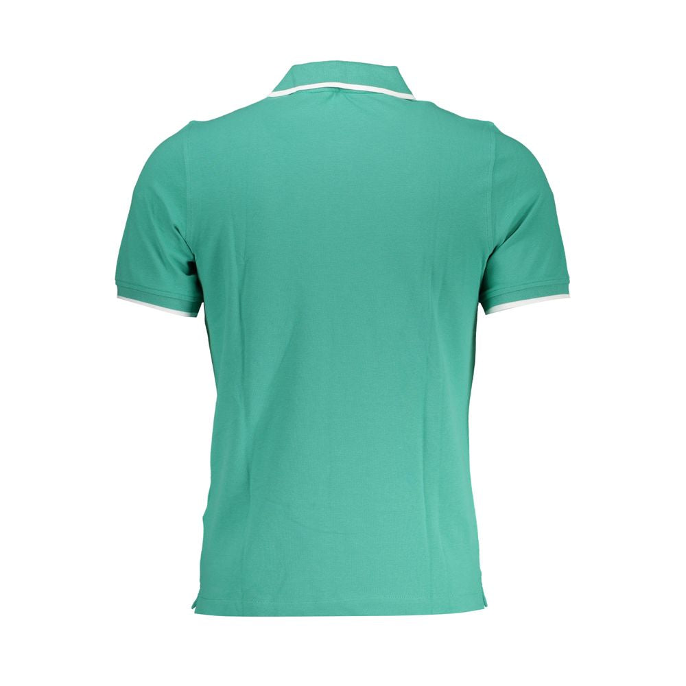 K-WAY Elegant green cotton stretch polo shirt