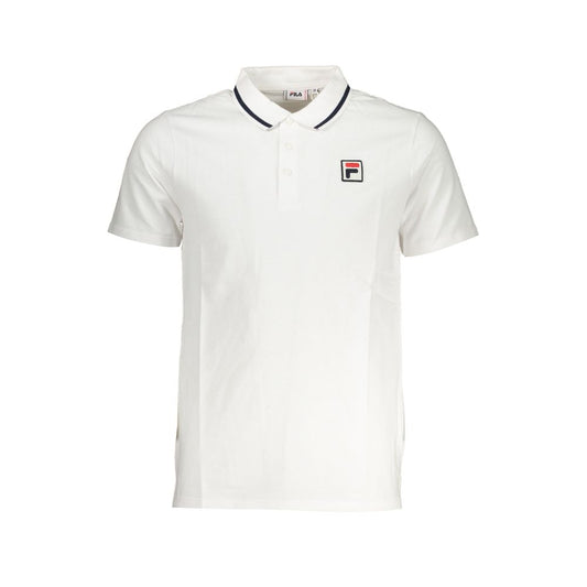 Fila Smooth white cotton polo with contrasting accents