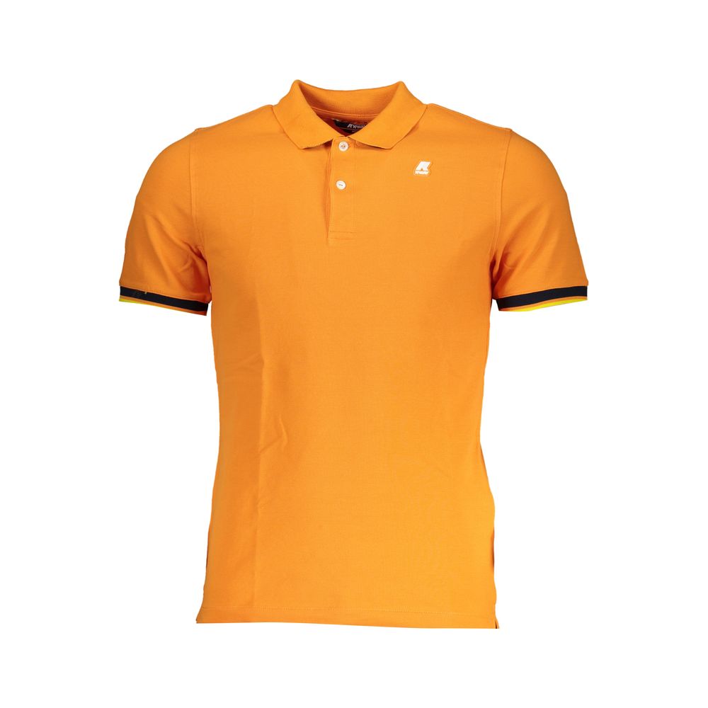 K-WAY polo in bright orange with contrast details