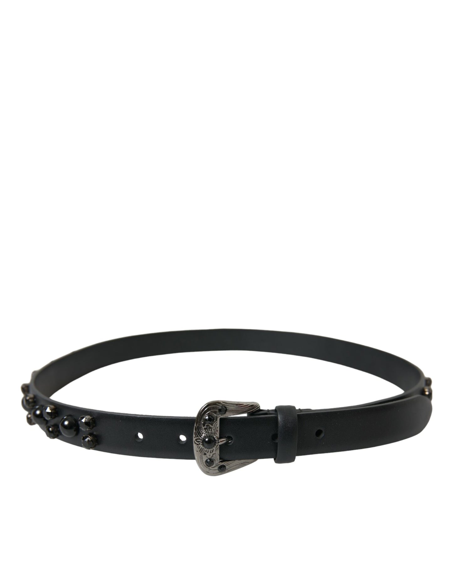 Dolce &amp; Gabbana leather belt with engraved logo