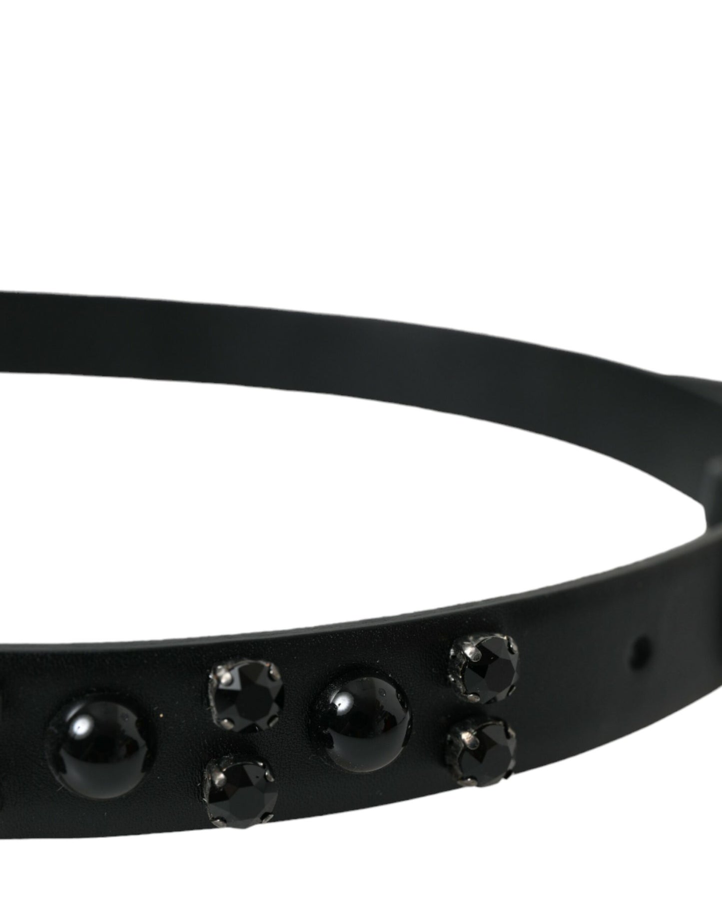 Dolce &amp; Gabbana leather belt with engraved logo