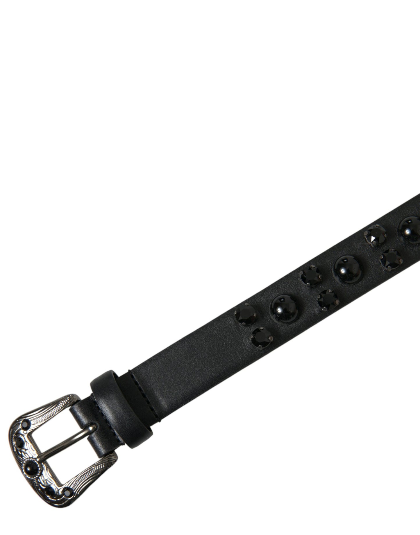 Dolce &amp; Gabbana leather belt with engraved logo