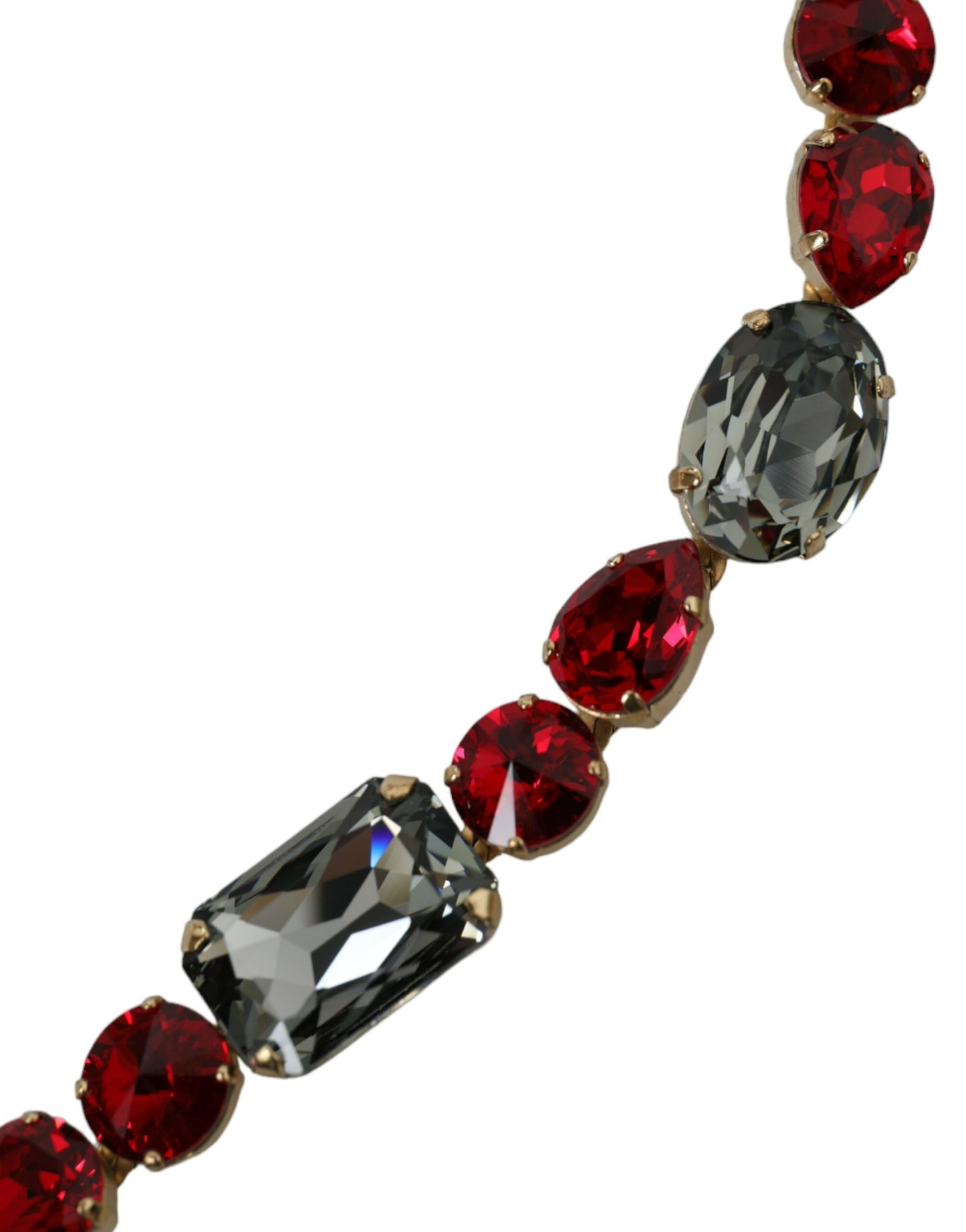 Dolce &amp; Gabbana Bright Red Crystal Buckle Belt