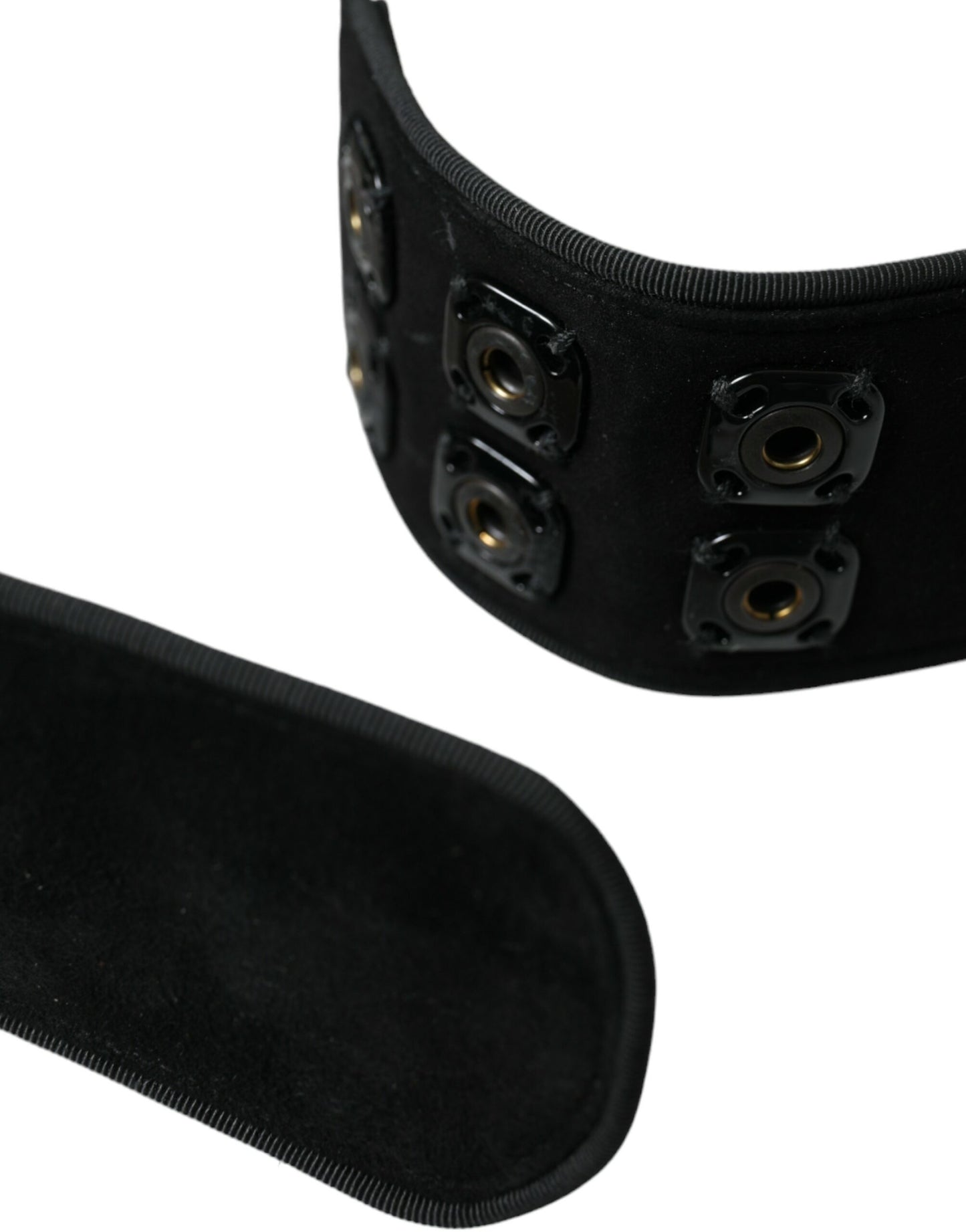 Dolce &amp; Gabbana Elegant suede waist belt in timeless black