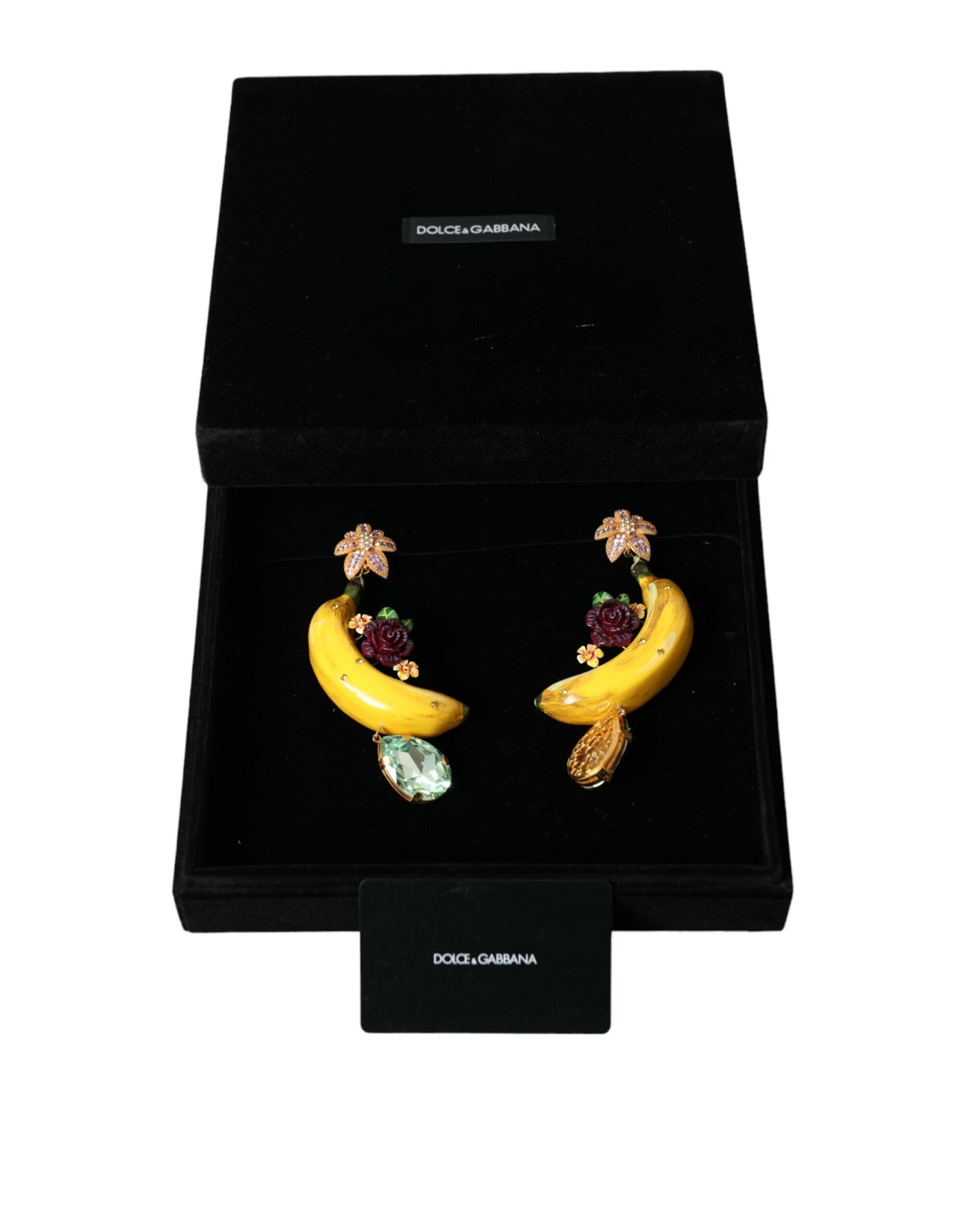 Dolce &amp; Gabbana Chic Clip-on Banana Dangle Earrings