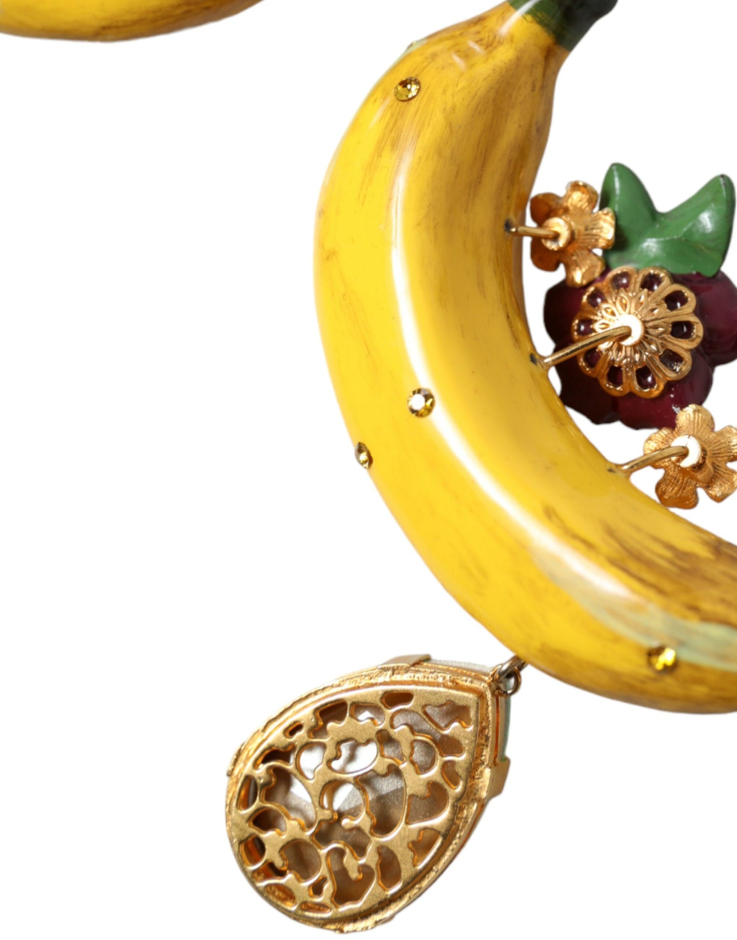 Dolce &amp; Gabbana Chic Clip-on Banana Dangle Earrings