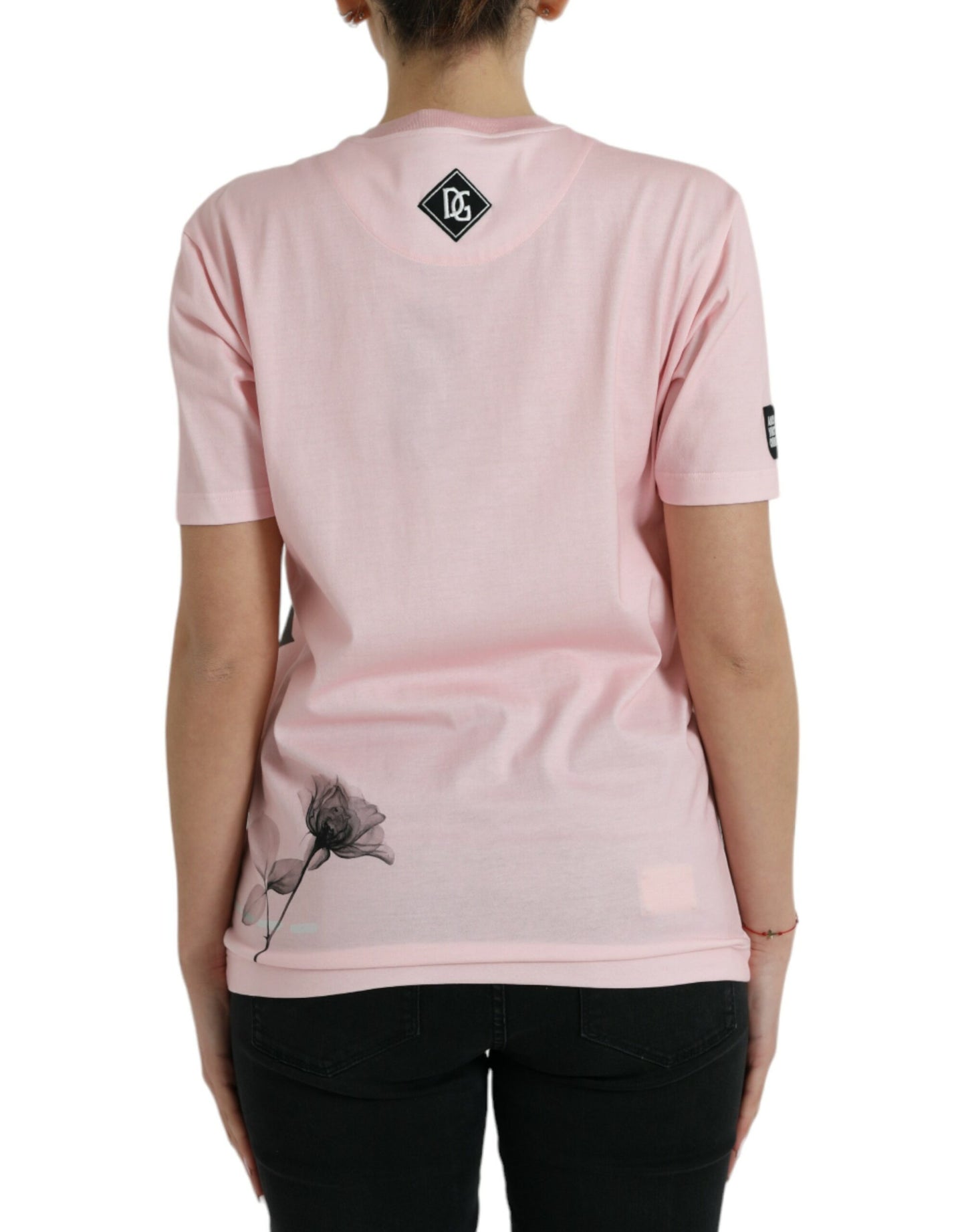 Dolce &amp; Gabbana Chic pink floral cotton T-shirt