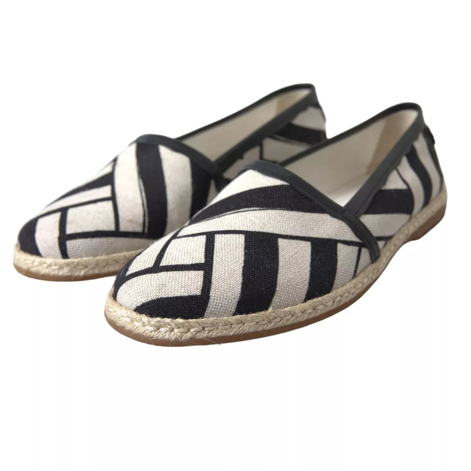 Dolce &amp; Gabbana Elegant espadrilles in striped leather