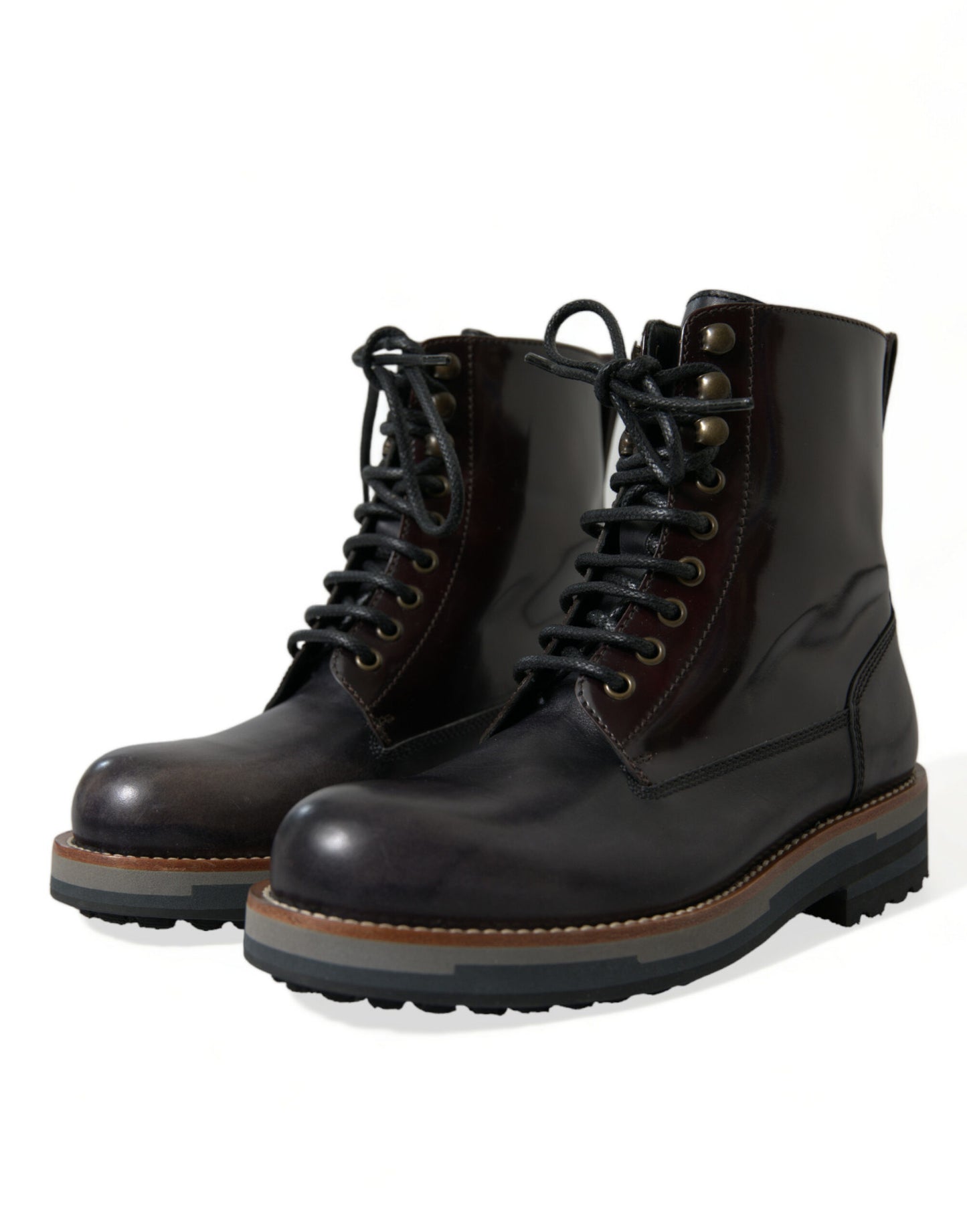 Dolce &amp; Gabbana Chic two-tone leather mid-calf boots