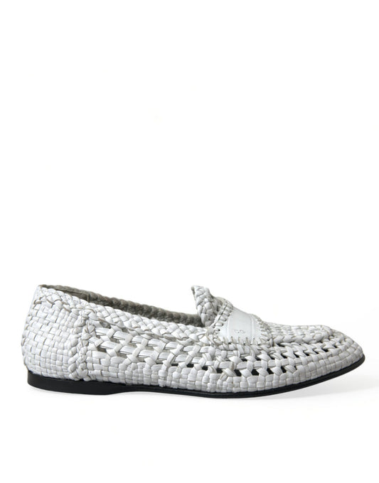 Dolce &amp; Gabbana Elegant white loafer slippers