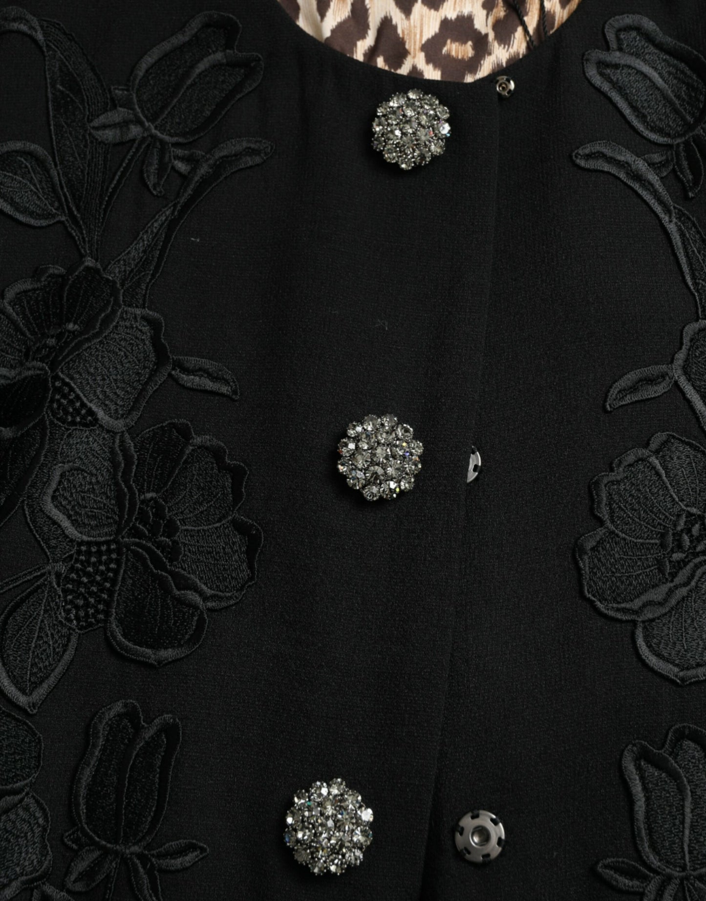 Dolce &amp; Gabbana Elegant floral wool trench coat with buttons