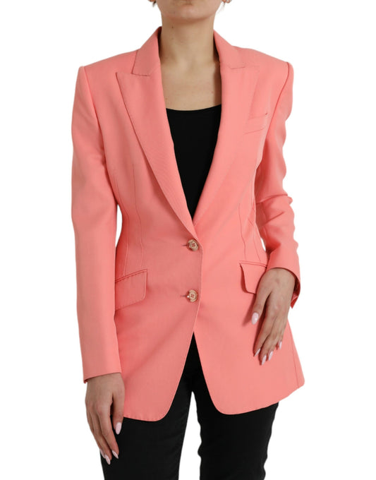 Dolce &amp; Gabbana Chic pink blazer with peak lapels