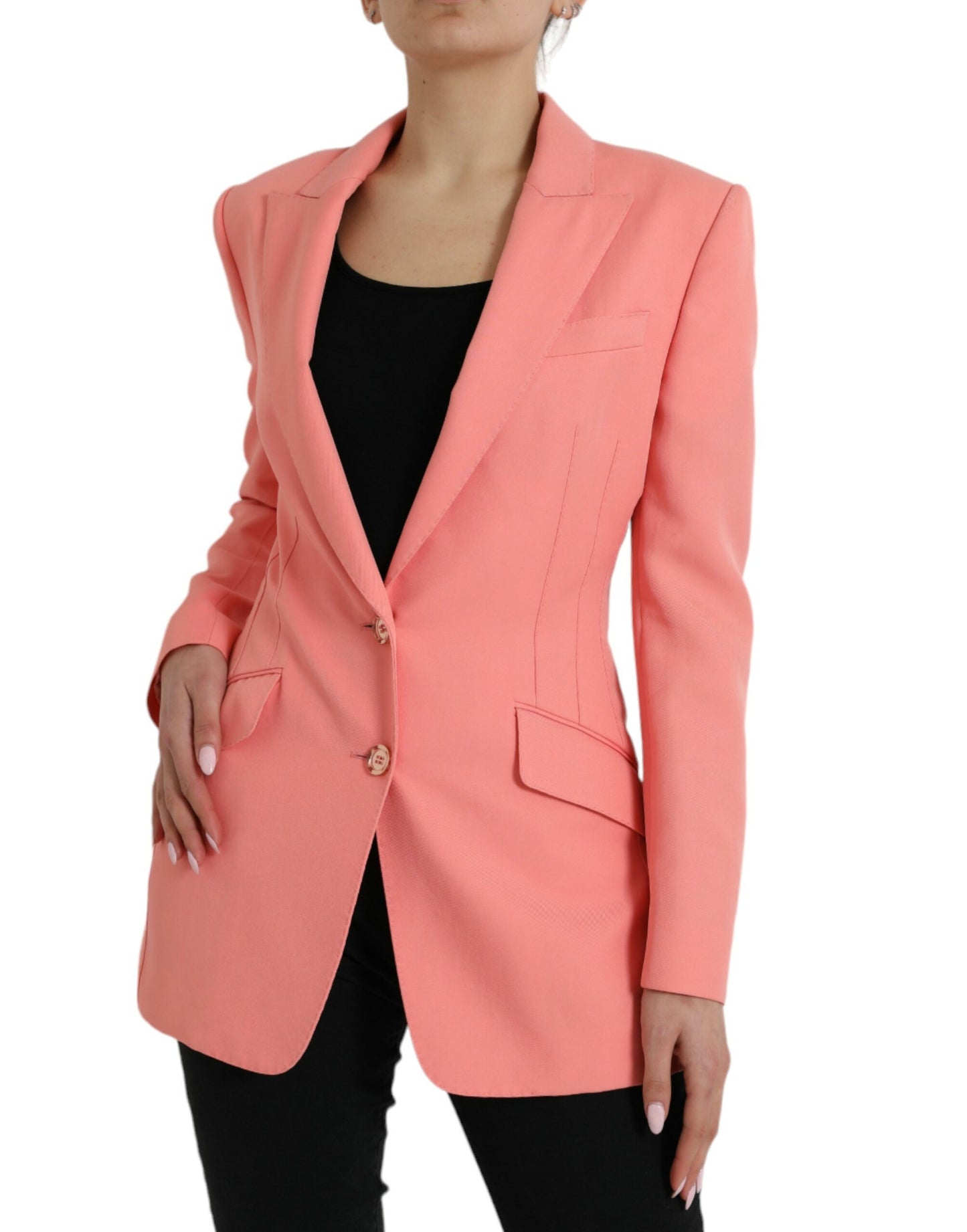 Dolce &amp; Gabbana Chic pink blazer with peak lapels